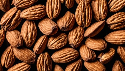 Fototapeta premium Nutty Delight - A close-up of almonds in their shells