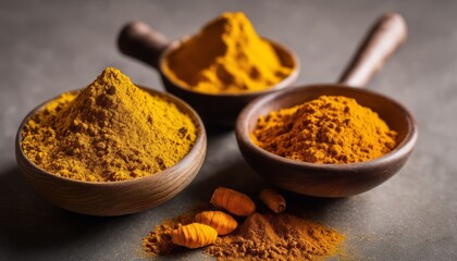  Spicy trio - Turmeric, ginger, and garlic powders, the cornerstone of many cuisines