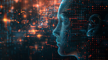 Envision an incredible backdrop or background that seamlessly blends elements of technology programming and art to bring a fresh perspective to the digital realm