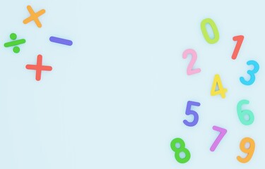 3D背景素材_数字_水色