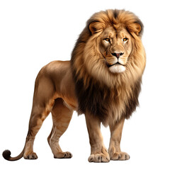 Lion panthera leo isolated on transparent background