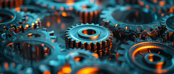 Close Up View of a Bunch of Gears
