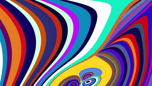 Abstract motion graphic background video animation with rainbow 