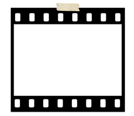 Filmstrips mockup templates. Real high-res 35mm film frame background with space for your image. Lifestyle concept