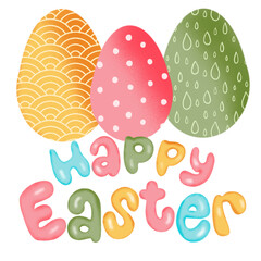 easter card with eggs and flowers