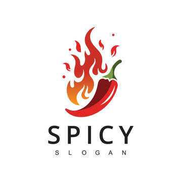 Hot Chili logo, Spicy Pepper logo designs template