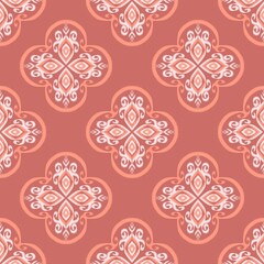 Ikat Flower Pattern Ethnic Geometric native tribal boho motif aztec textile fabric carpet mandalas African