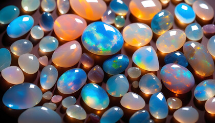Opal Gemstone, Precious, Colorful, Luxury, Jewelry, Gem, Accessories, Sparkle, Glitter, Expensive, Rare, Shiny, Elegant, AI Generated