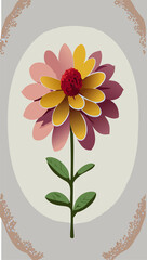 background - wallpaper with illustrated flower
