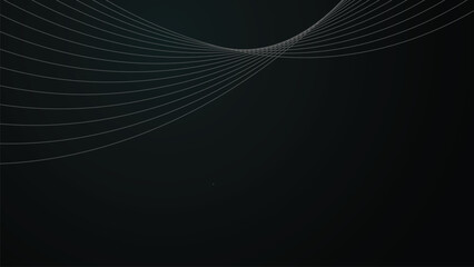 Black green abstract gradient background wallpaper design vector image with curve line for backdrop or presentation