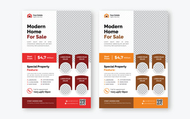 Editable Real Estate House Flyer and Poster Template