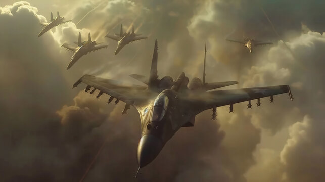 Combat Fighter Jet in Action