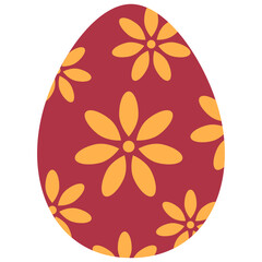 Easter eggs icon flat design. Happy easter decorative elements.