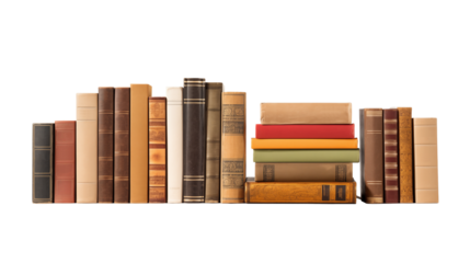 Old books. Can be used to depict education, knowledge, learning or library themes. Generated AI.