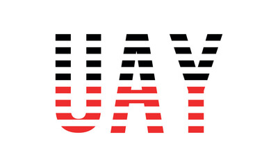 UAY three initial letter iconic line negative space minimal logo design vector template. monogram, abstract, wordmark, business, typography, minimalist, brand, company, flat, modern, unique, simple