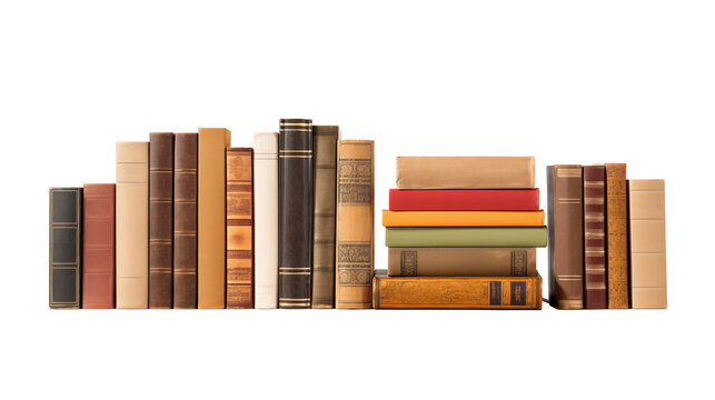 Old books. Can be used to depict education, knowledge, learning or library themes. Generated AI.