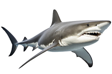 Obraz premium great white shark isolated on transparent background