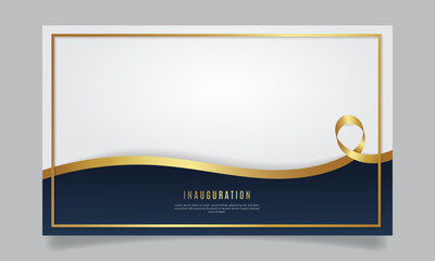 Inauguration composition with frame. - Vector.