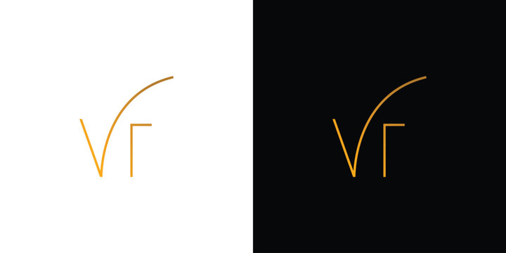 modern and unique  letter VF initials logo design.