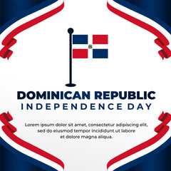 Happy Dominican Republic Independence Day, Dominican Republic independence day, designs for posters, backgrounds, cards, banners, stickers, etc