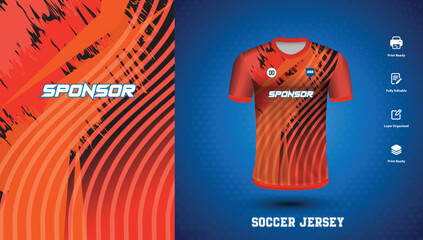 Vector soccer jersey design for sublimation or sports tshirt design for cricket football
