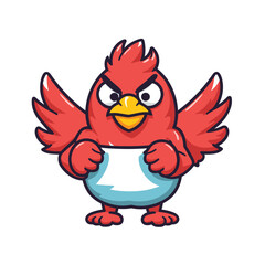 chicken boxer vector illustration flat design