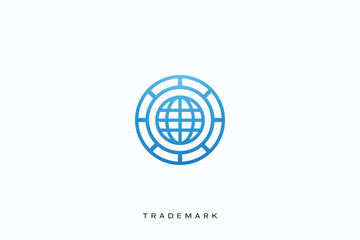 global marketing trading networking vector logo