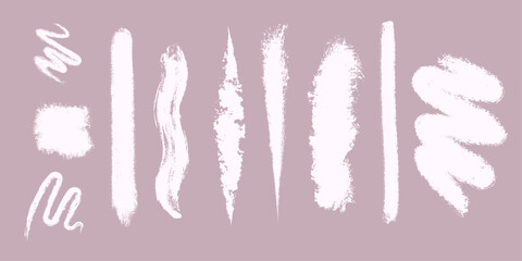 Set of grunge brush strokes. Hand painted watercolor brush strokes