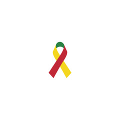 world cancer day ribbon with flag cancer