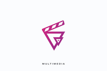 film media multimedia production vector logo