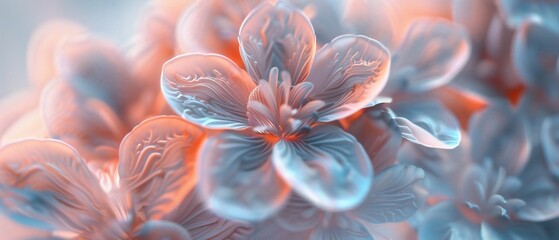 Frozen Symphony: Jasmine's icy petals compose a serene symphony of cold tranquility in macro.