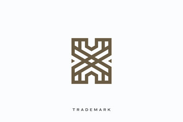 X letter logo vector concept monogram icon trademark	
