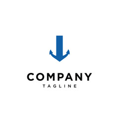 Letter I Anchor logo icon vector template eps