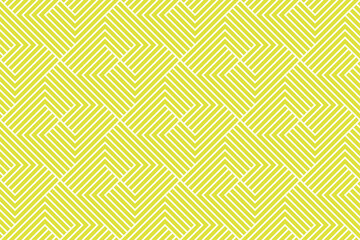 Abstract geometric pattern with stripes, lines. Seamless vector background. White and yellow ornament. Simple lattice graphic design