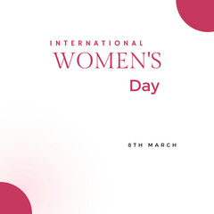 International Women's Day March 8th  celebration illustration design - obrazy, fototapety, plakaty