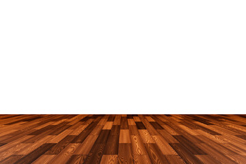 Vermont maple color wood perspective new floor texture surface isolated on transparent background with empty wall png 3d rendering image