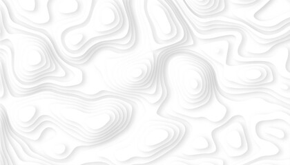 abstract wavy pattern 3d papercut white, soft smooth lines curving to form a surface of light and shadow,