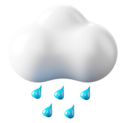  3D Icon Heavy Rain Illustration