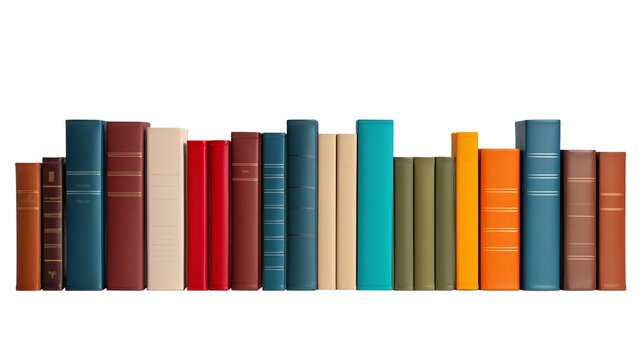 Abstract colorful background of books. The concept of education, knowledge, learning. Generated AI.
