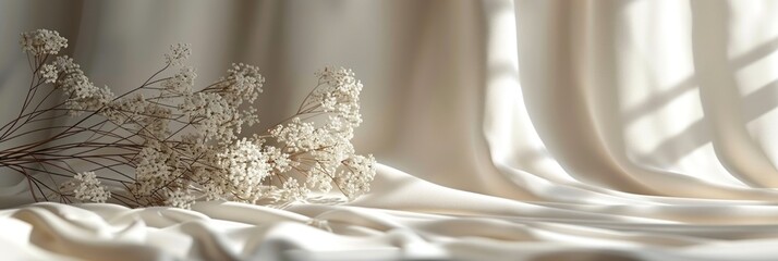 White Flowers on Bed