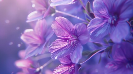 Calm Cascades: Lobelia flower in macro, its cascading petals creating a sense of peace and serenity.