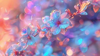 Ethereal Glow: Lobelia's holographic gleam casts an enchanting spell in macro.