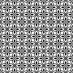 Geometrical block print screen print seamless repeat pattern black and white