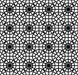 Geometrical mandala seamless repeat pattern islamic design art