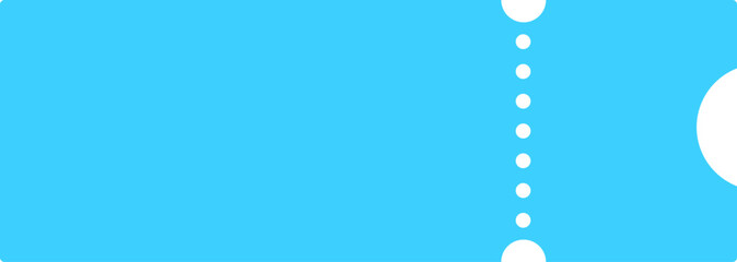 Creative vector illustration of blue pastel color ticket blank shape