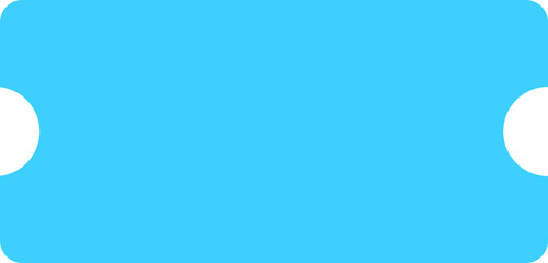 Creative vector illustration of blue pastel color ticket blank shape