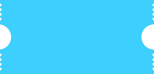 Creative vector illustration of blue pastel color ticket blank shape