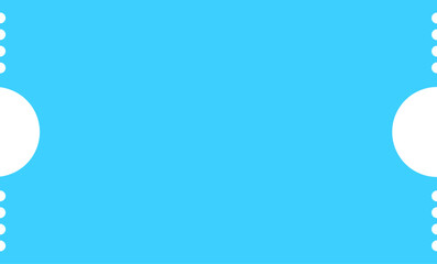 Creative vector illustration of blue pastel color ticket blank shape