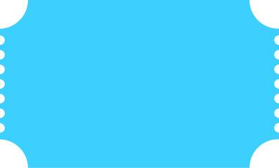 Creative vector illustration of blue pastel color ticket blank shape