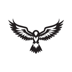 Eagle in flight, Eagle Vector illustration